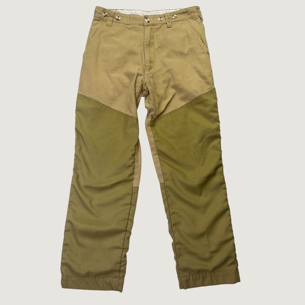 VTG Remington Hunting Pants Mens 34x30 Tan Olive Bird Hunting Brush Canvas Pants